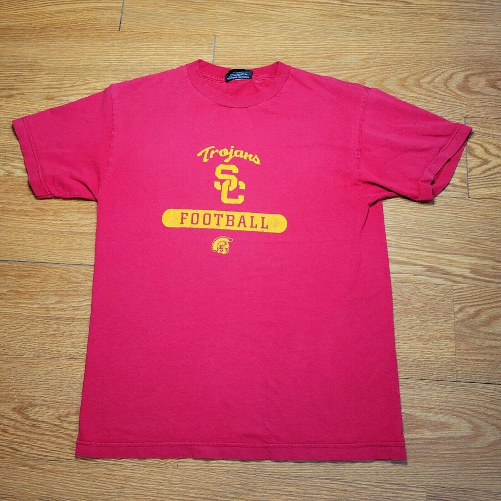 Vintage Men's USC Trojans Football T-Shirt Size Medium Made for USC